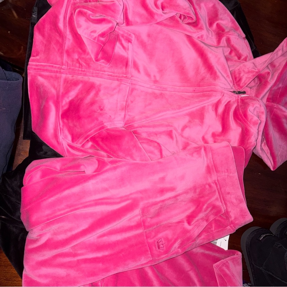 Juicy Couture Pink Velour Track Pants